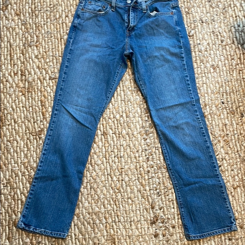 Levi's Blue Straight Leg Jeans with Classic Stitching
